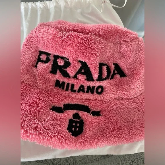 Prada | Accessories | Prada Pink Terrycloth Bucket Hat  display picture 1